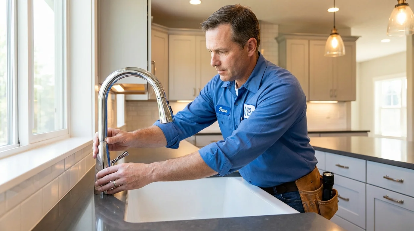 Kitchen faucet installation by Johns Plumbing LLC in Bulverde