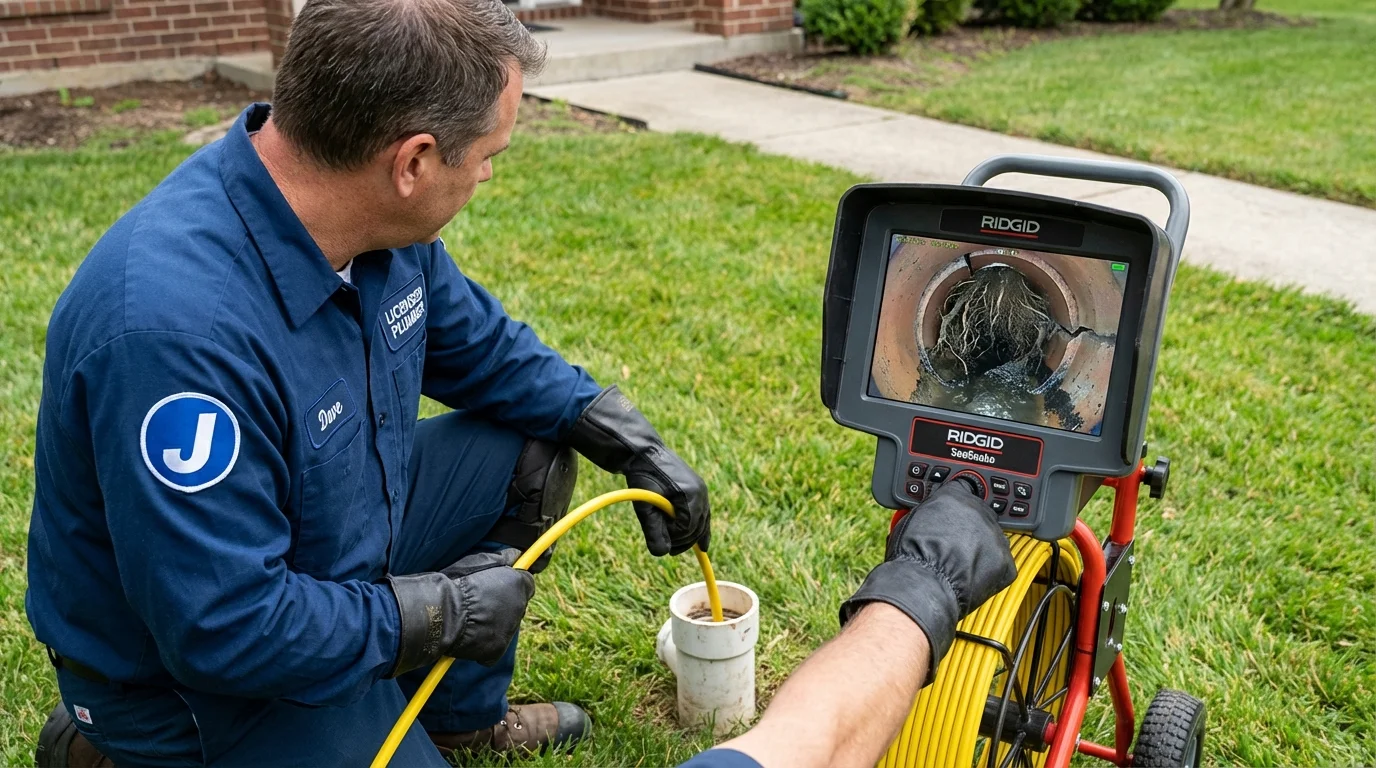 Sewer camera inspection being performed by Johns Plumbing LLC in Bulverde